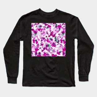 Floral Water Color Long Sleeve T-Shirt